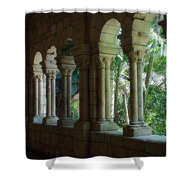Architecture Shower Curtain featuring the photograph Miami Monastery #3 by Rob Hans