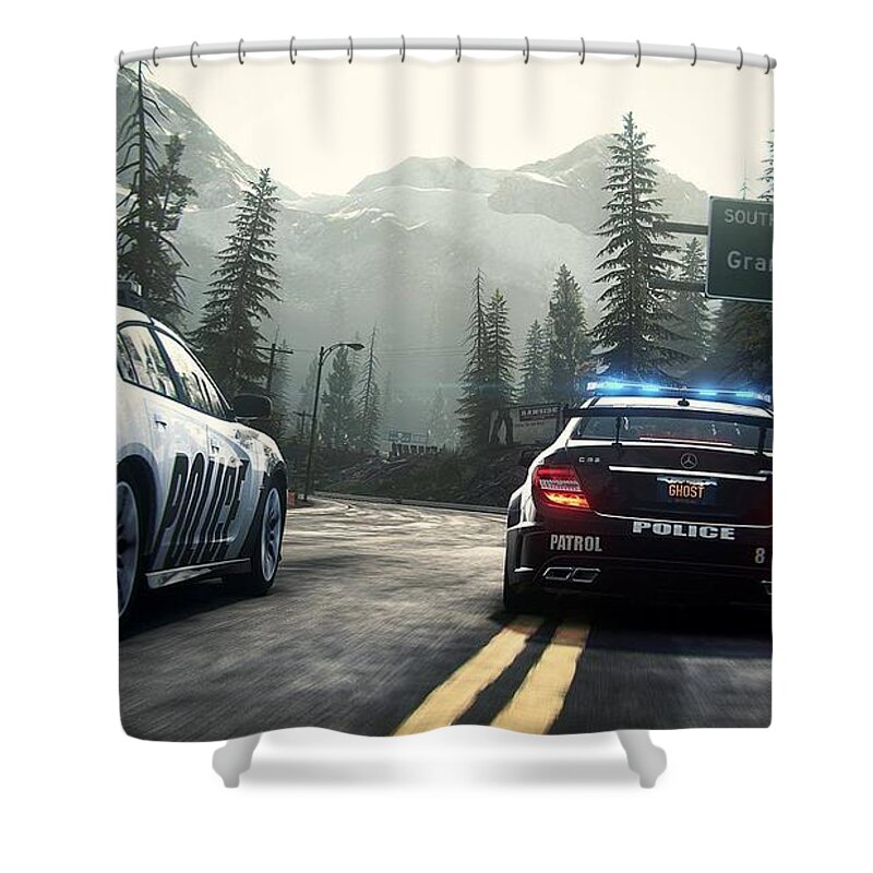 Need For Speed Rivals Shower Curtain featuring the digital art Need For Speed Rivals #3 by Maye Loeser