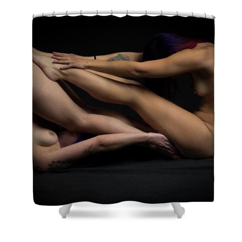 Sexy Shower Curtain featuring the photograph Nude #3 by La Bella Vita Boudoir