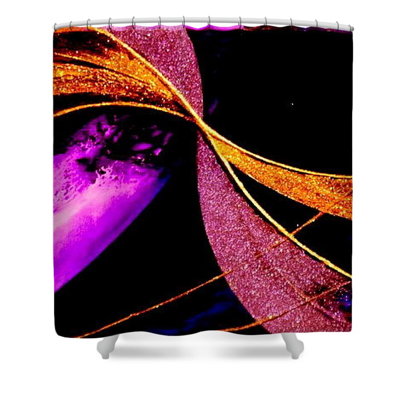 Oneness Shower Curtain featuring the painting Oneness #2 by Kumiko Mayer