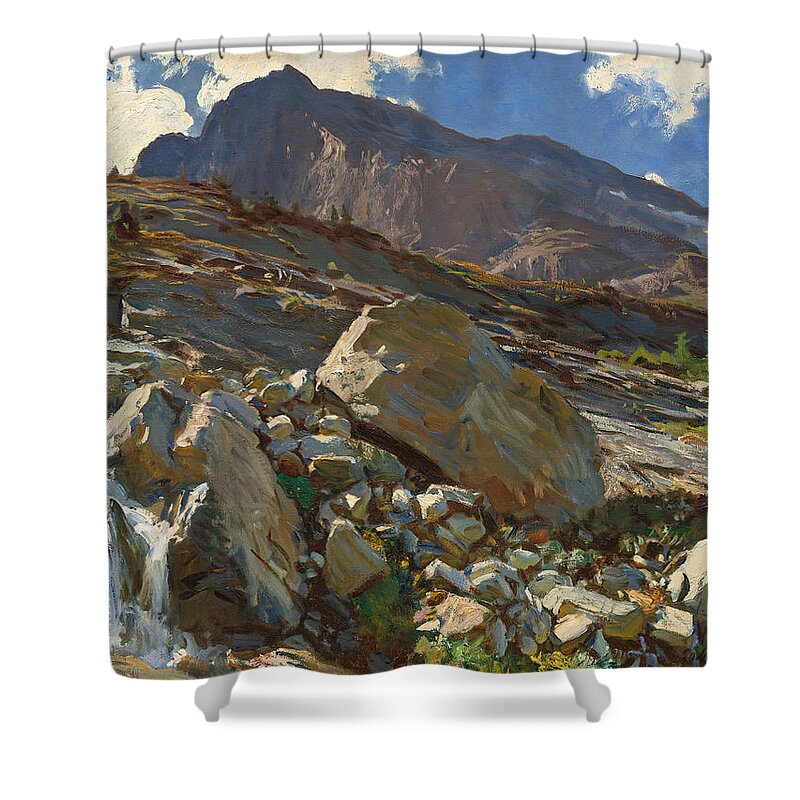 John Singer Sargent Shower Curtain featuring the painting Simplon Pass by John Singer Sargent