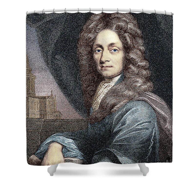 Historic Shower Curtain featuring the photograph Sir Christopher Wren, Architect #3 by Science Source