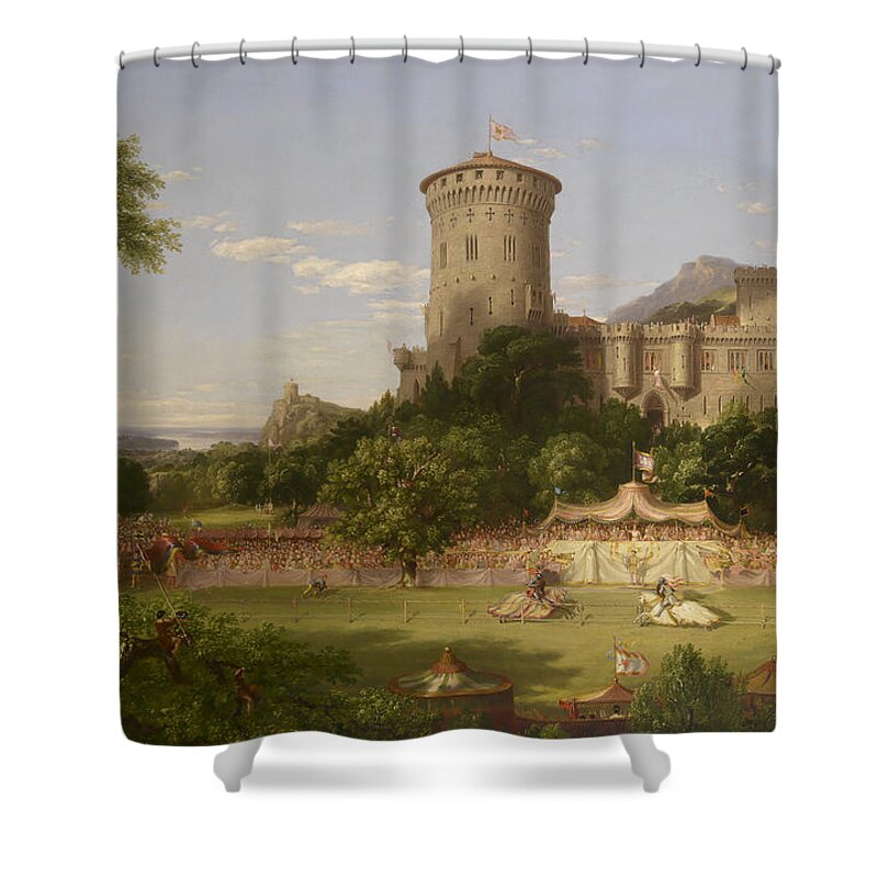 Thomas Cole Shower Curtain featuring the painting The Past #3 by Thomas Cole