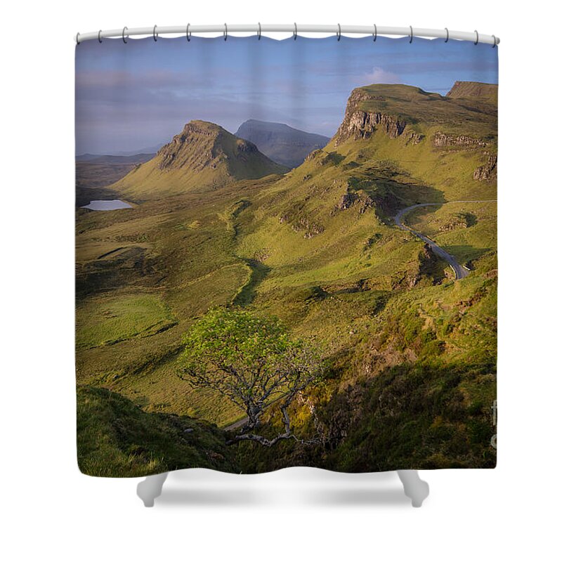 Quiraing Skye Shower Curtain featuring the photograph The Quiraing by Smart Aviation