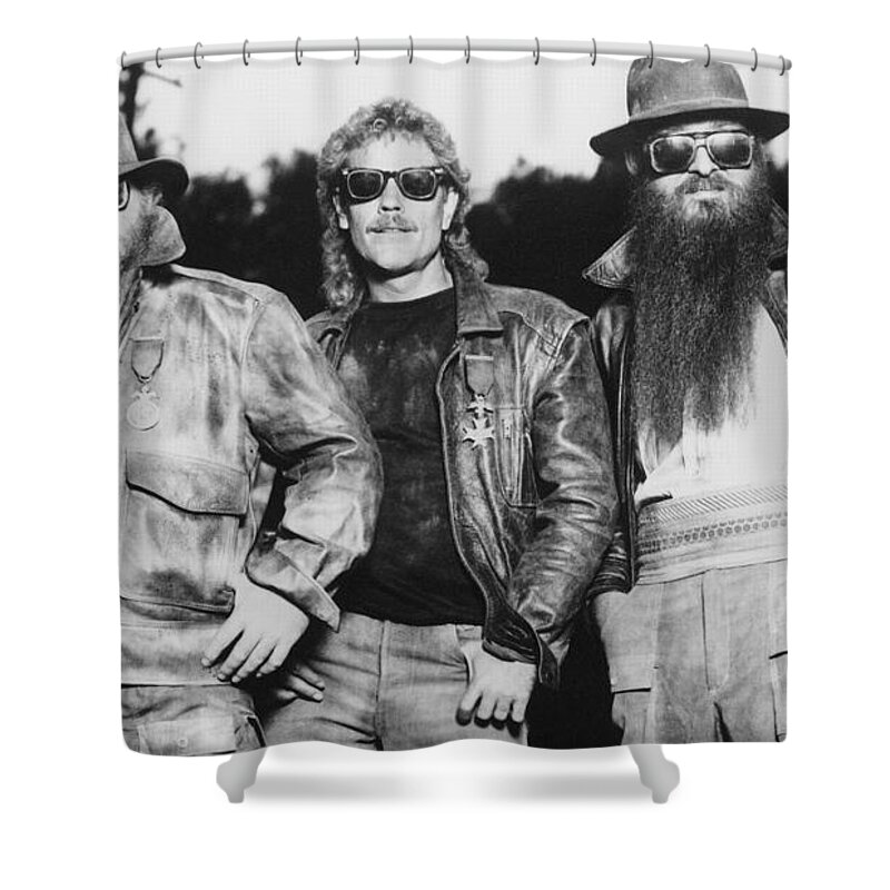 Zz Top Shower Curtain featuring the digital art ZZ Top #3 by Super Lovely