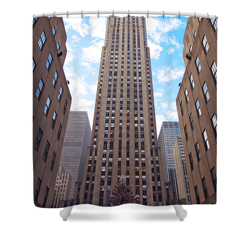 30 Rockefeller Center Shower Curtain featuring the photograph 30 Rock by Mitch Cat