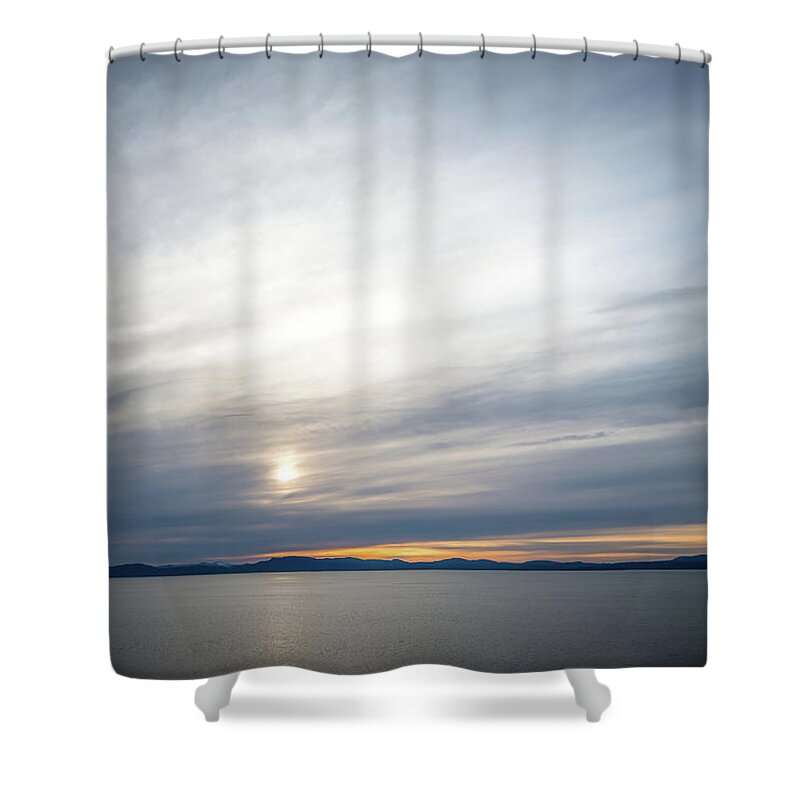 Sunset Shower Curtain featuring the photograph Sunset Over Alaska Fjords On A Cruise Trip Near Ketchikan #30 by Alex Grichenko