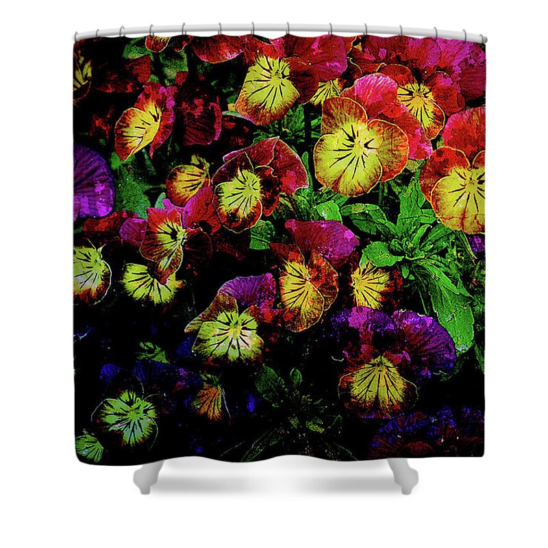 Texture Shower Curtain featuring the photograph Texture Flowers #31 by Prince Andre Faubert