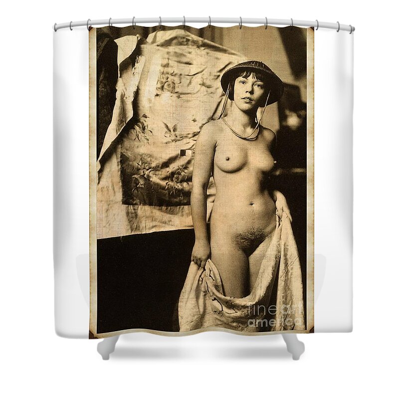Digital Ode to Vintage Nude by MB Shower Curtain by Esoterica Art Agency -  Pixels