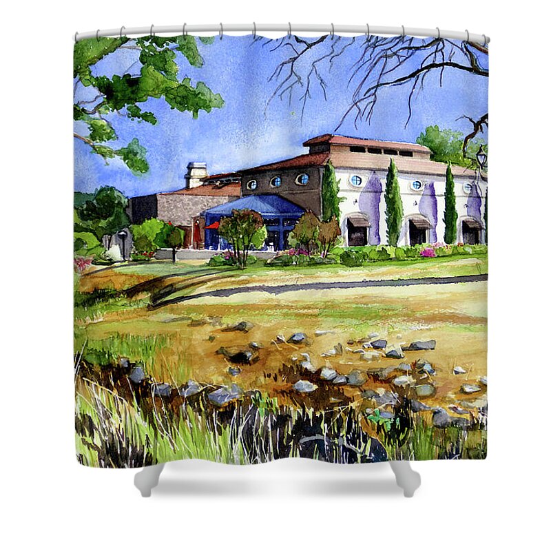 La Provence Shower Curtain featuring the painting #321 La Provence 2 #321 by William Lum