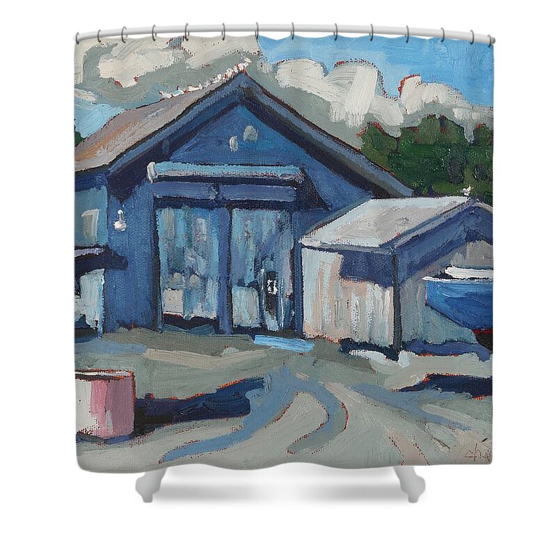 2019 Shower Curtain featuring the painting 349 Wellington Street by Phil Chadwick