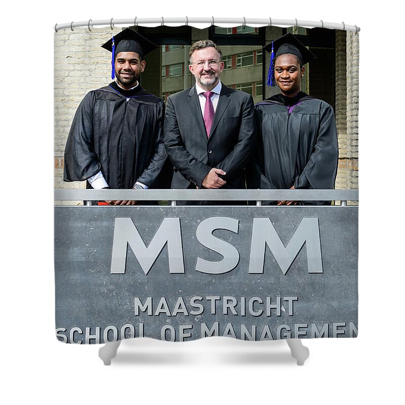  Shower Curtain featuring the photograph MSM Graduation Ceremony 2017 #37 by Maastricht School Of Management