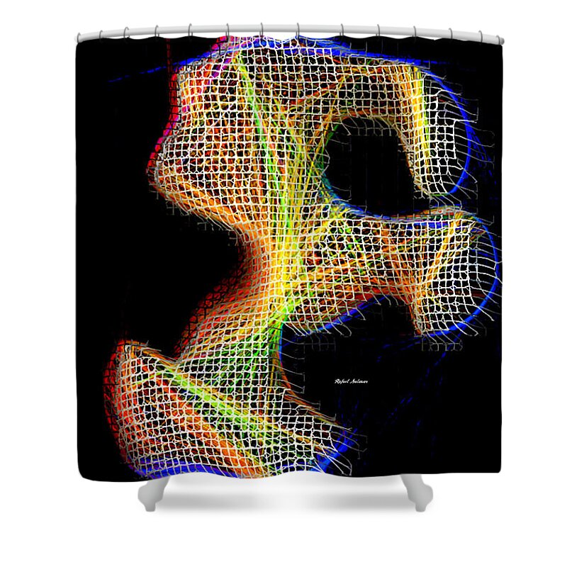 Rafael Salazar Shower Curtain featuring the digital art 3D Abstract 711 by Rafael Salazar