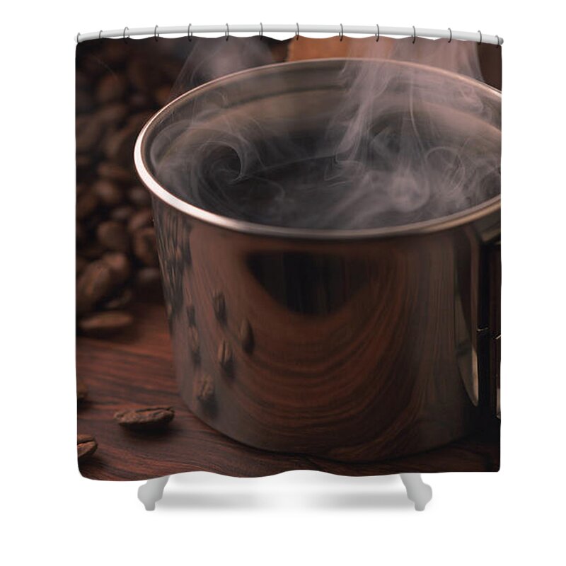 Coffee Shower Curtain featuring the photograph Coffee #4 by Jackie Russo