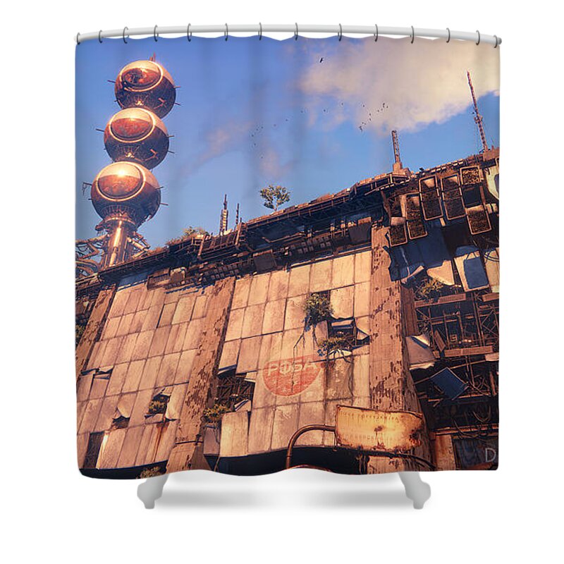 Destiny Shower Curtain featuring the digital art Destiny #4 by Super Lovely