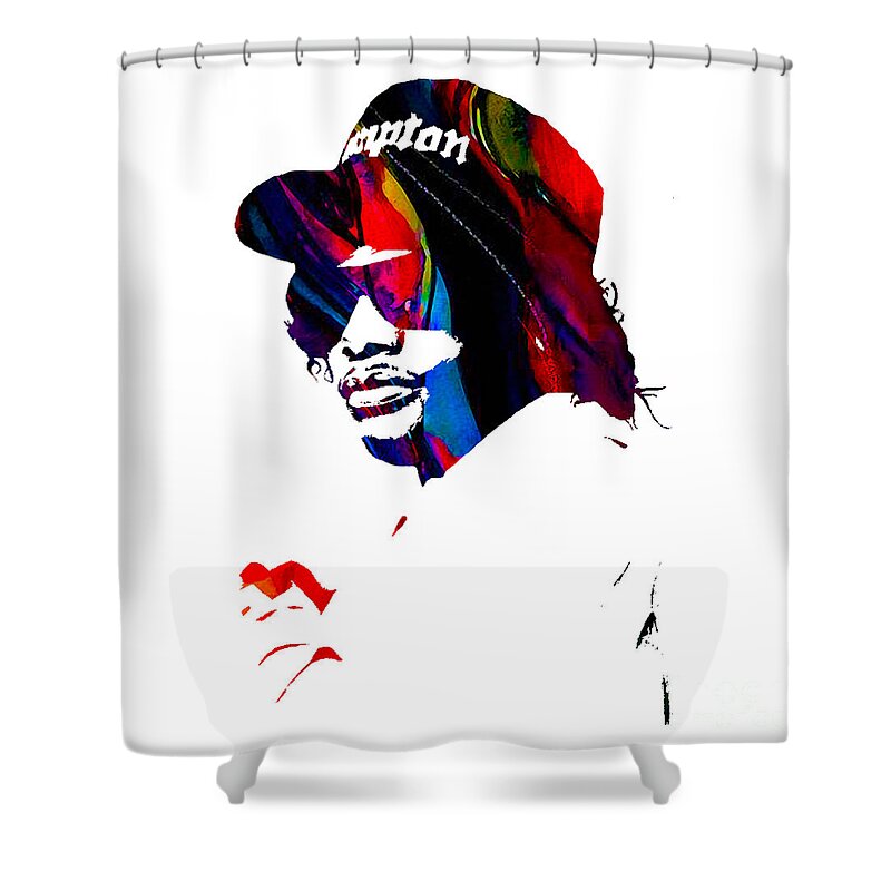 Eazy E Shower Curtain featuring the mixed media Eazy E Straight Outta Compton #3 by Marvin Blaine