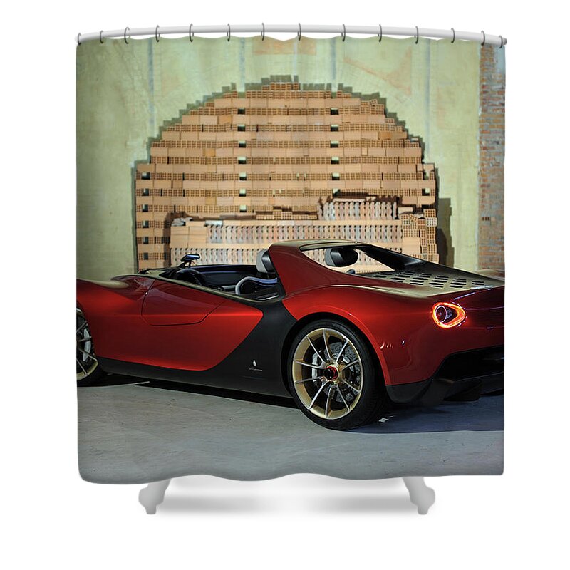 Ferrari Sergio Shower Curtain featuring the photograph Ferrari Sergio #4 by Jackie Russo