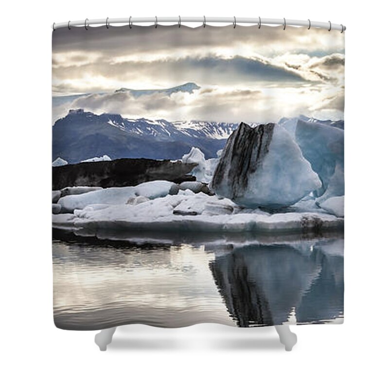 Iceland Shower Curtain featuring the photograph Jokulsarlon #4 by Gunnar Orn Arnason