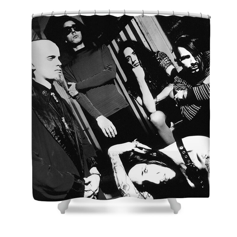 Marilyn Manson Shower Curtain featuring the photograph Marilyn Manson #4 by Jackie Russo