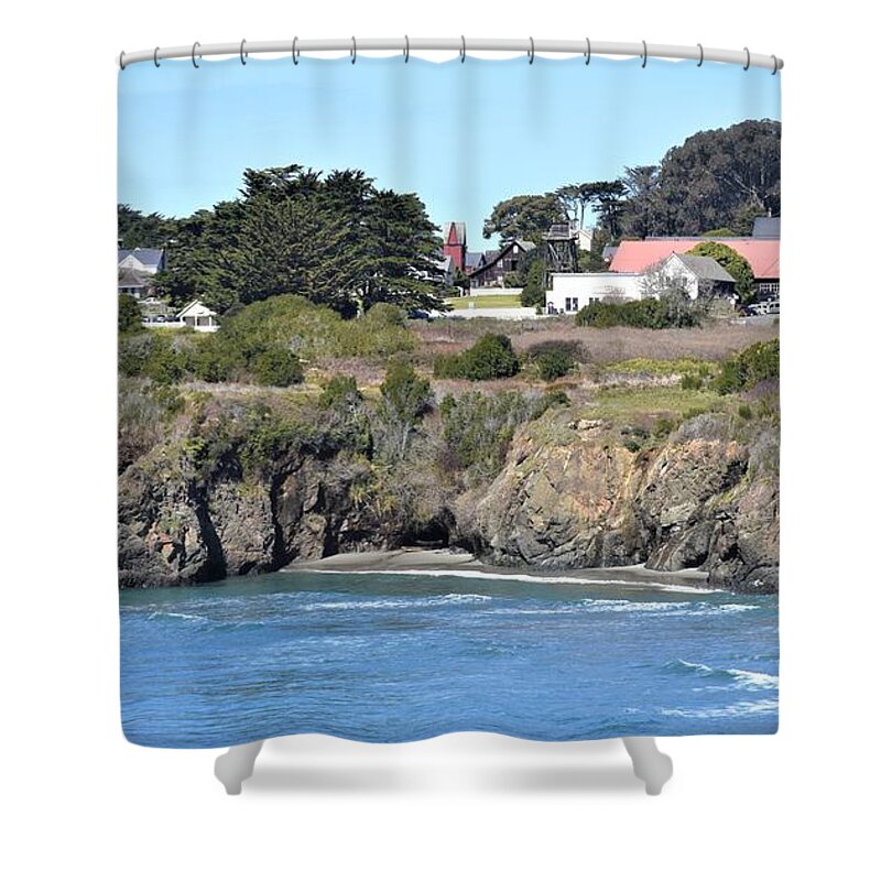 Mendocino Shower Curtain featuring the photograph Mendocino #4 by Lisa Dunn