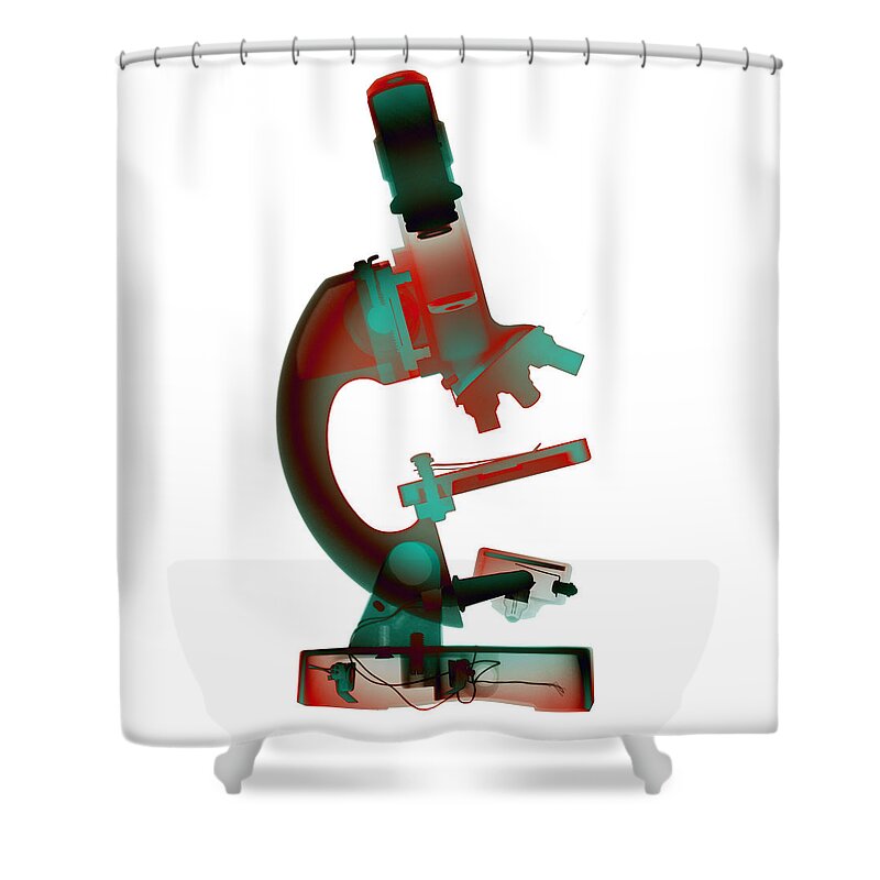 X-ray Art Shower Curtain featuring the photograph Microscope X-ray Art Photograph #4 by Roy Livingston