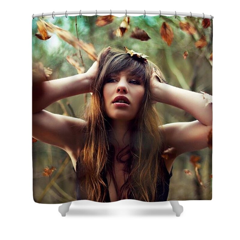 Mood Shower Curtain featuring the digital art Mood #4 by Maye Loeser