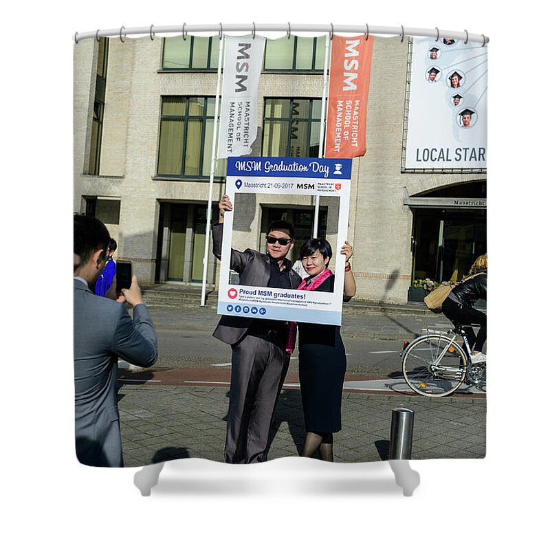  Shower Curtain featuring the photograph MSM Graduation Ceremony 2017 #4 by Maastricht School Of Management