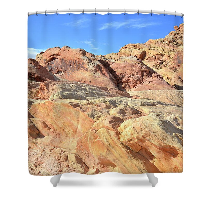 Valley Of Fire State Park Shower Curtain featuring the photograph Rainbow Vista Area - Valley of Fire #2 by Ray Mathis