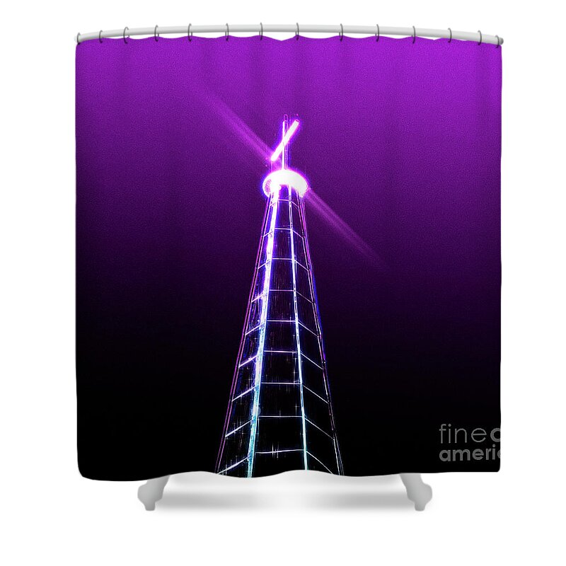 Glow Shower Curtain featuring the photograph Religion concept #4 by Ilan Rosen