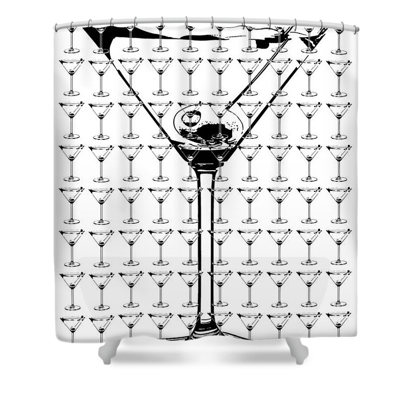 Martini Shower Curtain featuring the photograph So Many Martinis So Little Time #4 by Jon Neidert