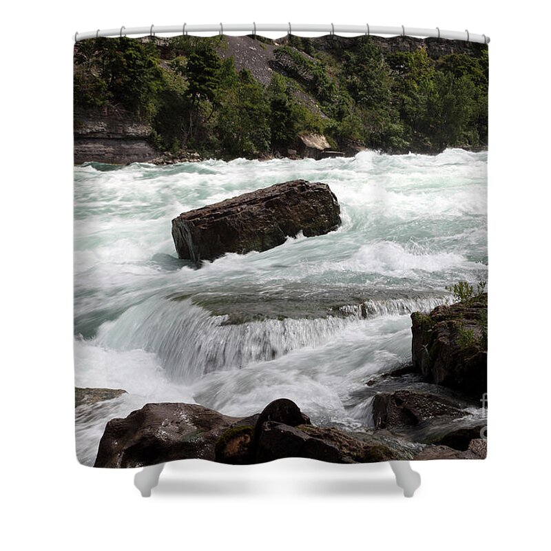 American Shower Curtain featuring the photograph The Niagara River #4 by Ted Kinsman