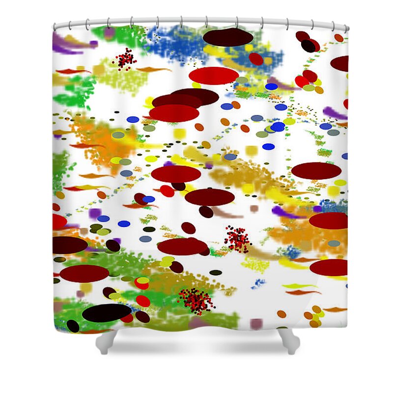 Abstract Shower Curtain featuring the digital art 4 U 3 by John Saunders