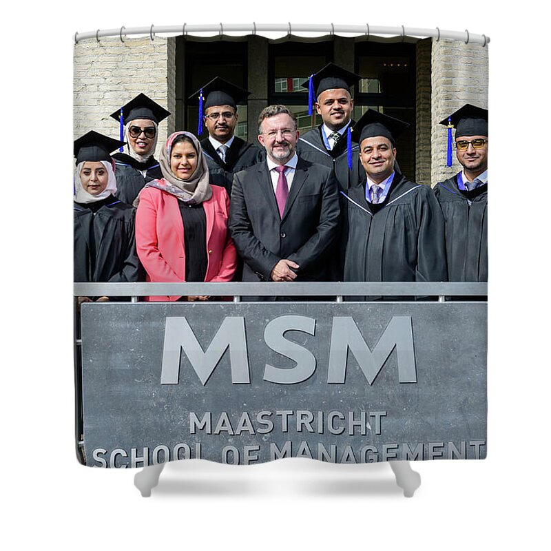  Shower Curtain featuring the photograph MSM Graduation Ceremony 2017 #41 by Maastricht School Of Management
