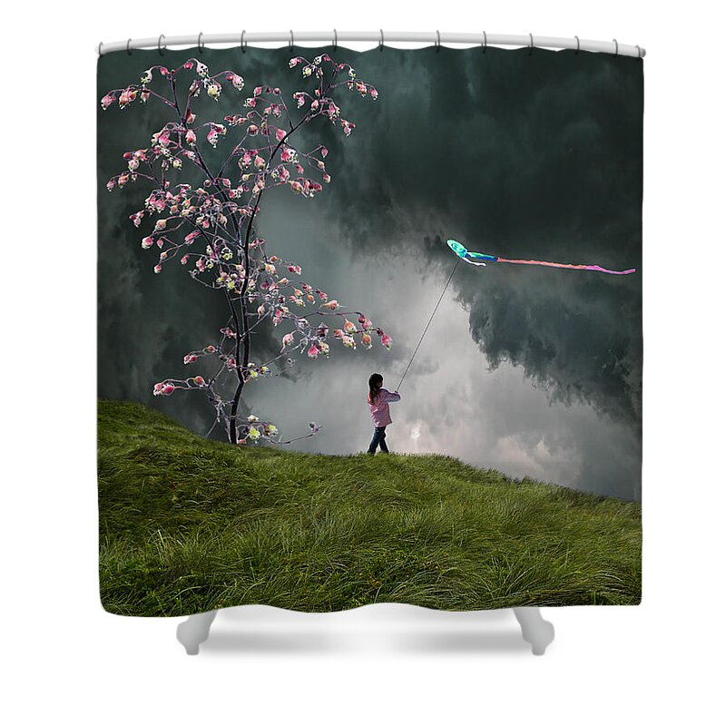 Girl Shower Curtain featuring the photograph 4166 by Peter Holme III
