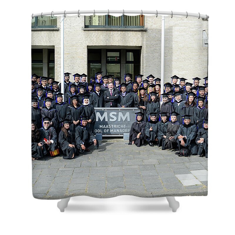  Shower Curtain featuring the photograph MSM Graduation Ceremony 2017 #43 by Maastricht School Of Management