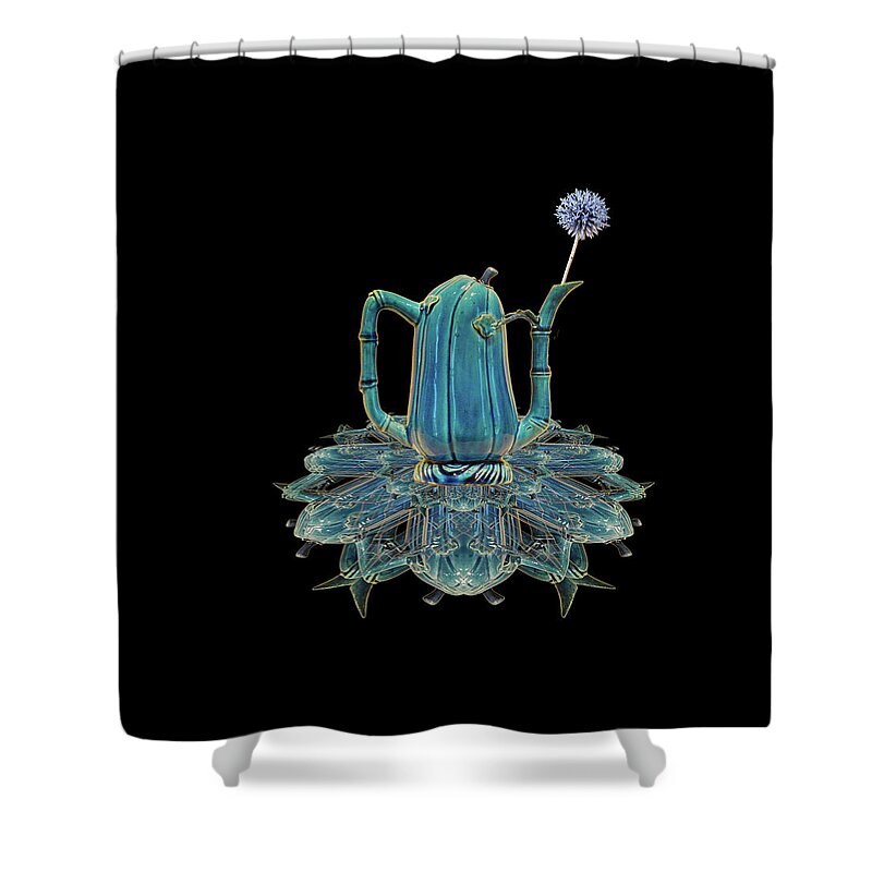 Teapot Shower Curtain featuring the photograph 4720 by Peter Holme III