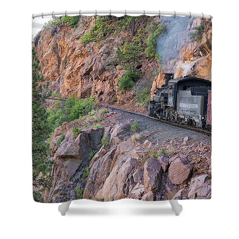 Animas River Shower Curtain featuring the photograph #481 #481 by Victor Culpepper
