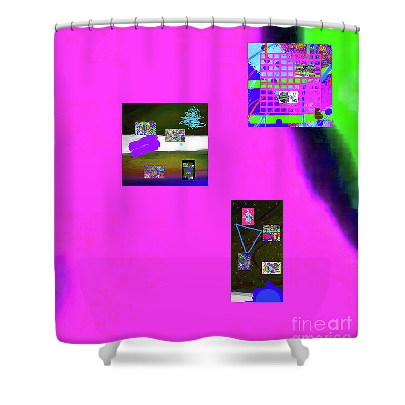 Walter Paul Bebirian Shower Curtain featuring the digital art 5-4-2015eabcdefg by Walter Paul Bebirian