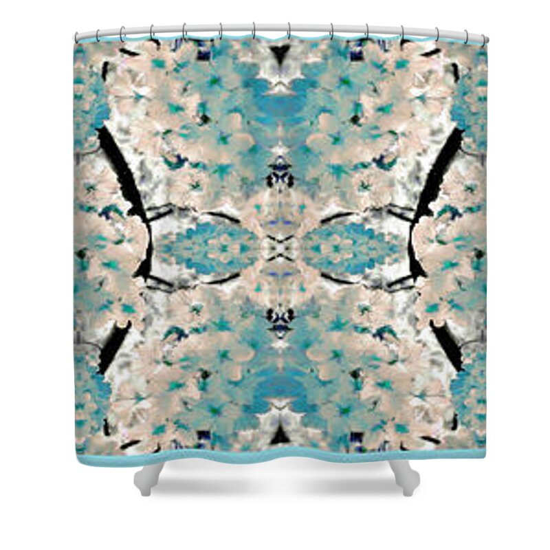 Collage Shower Curtain featuring the painting Floral Mural #5 by Bruce Nutting