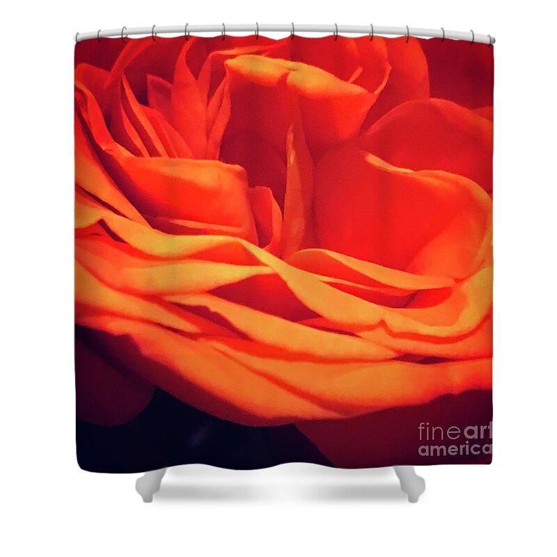 Orange Shower Curtain featuring the photograph Flower by Deena Withycombe