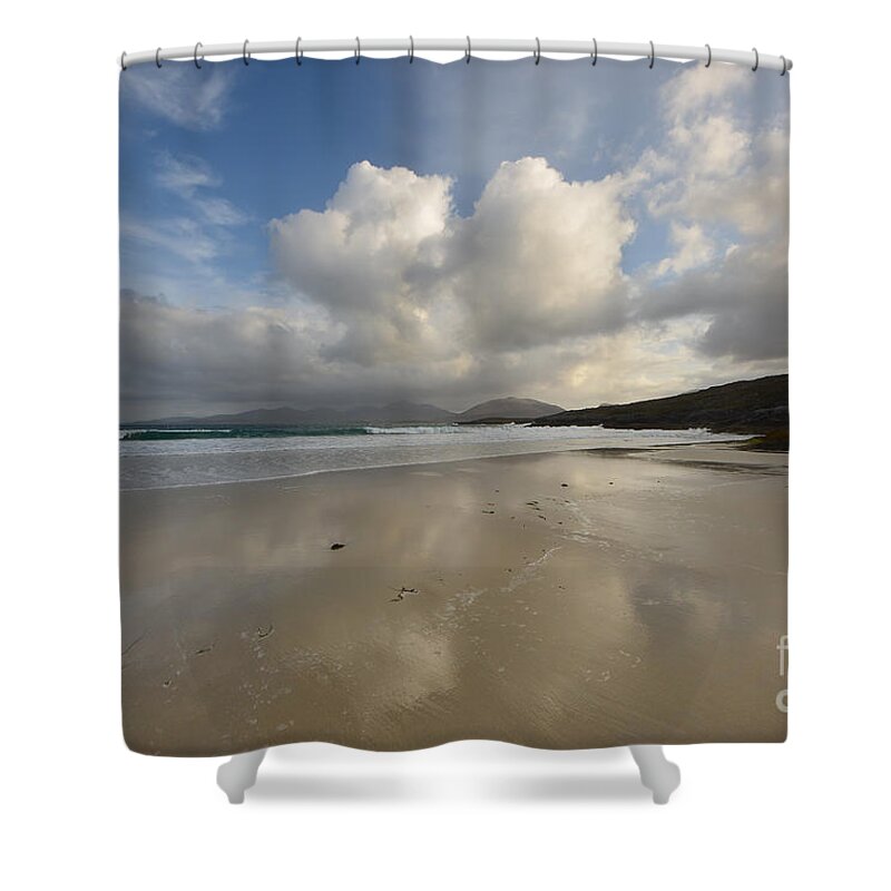 Luskentyre Shower Curtain featuring the photograph Luskentyre, Isle of Harris by Smart Aviation
