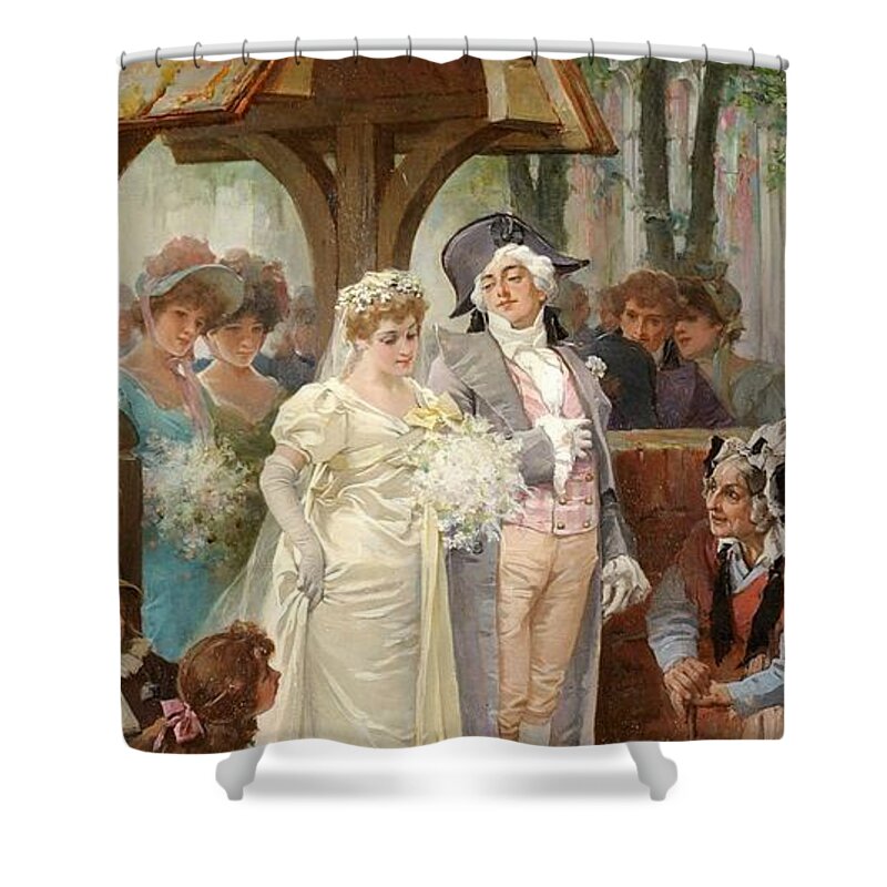 Marcus Stone 1840 - 1921 Shower Curtain featuring the painting Marcus Stone by MotionAge Designs