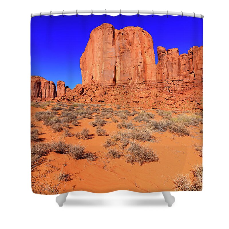 Monument Valley Shower Curtain featuring the photograph Monument Valley #5 by Raul Rodriguez