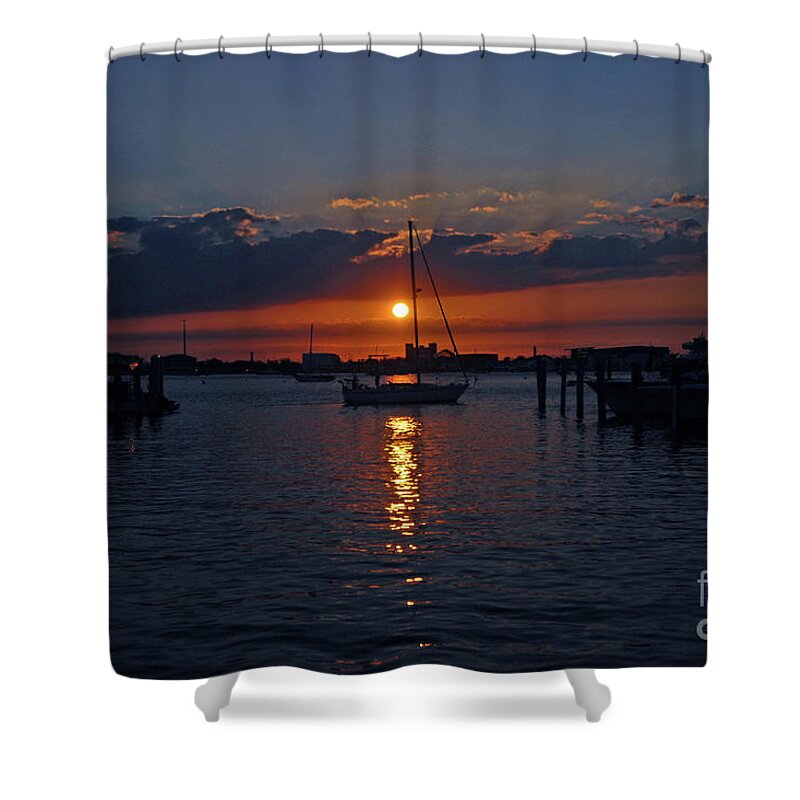Sunset Shower Curtain featuring the photograph 5- Sailfish Marina Sunset In Paradise by Joseph Keane