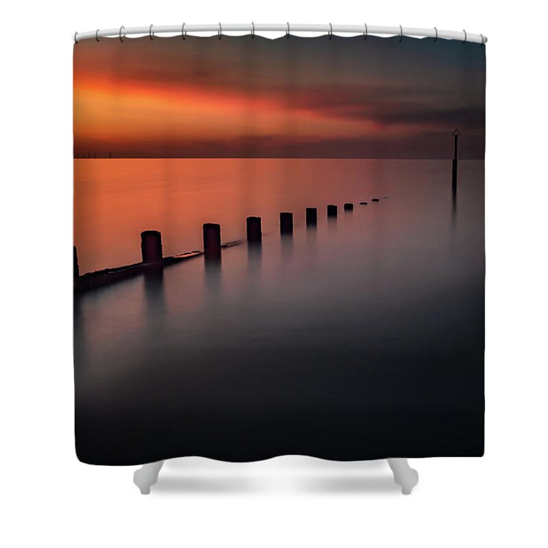 Sunset Shower Curtain featuring the photograph Seascape Sunset #5 by Adrian Evans