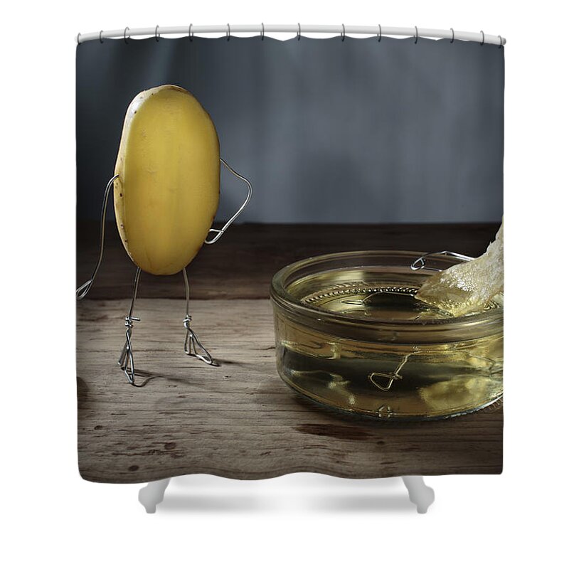 Simple Things Shower Curtain featuring the photograph Simple Things - Potatoes #5 by Nailia Schwarz