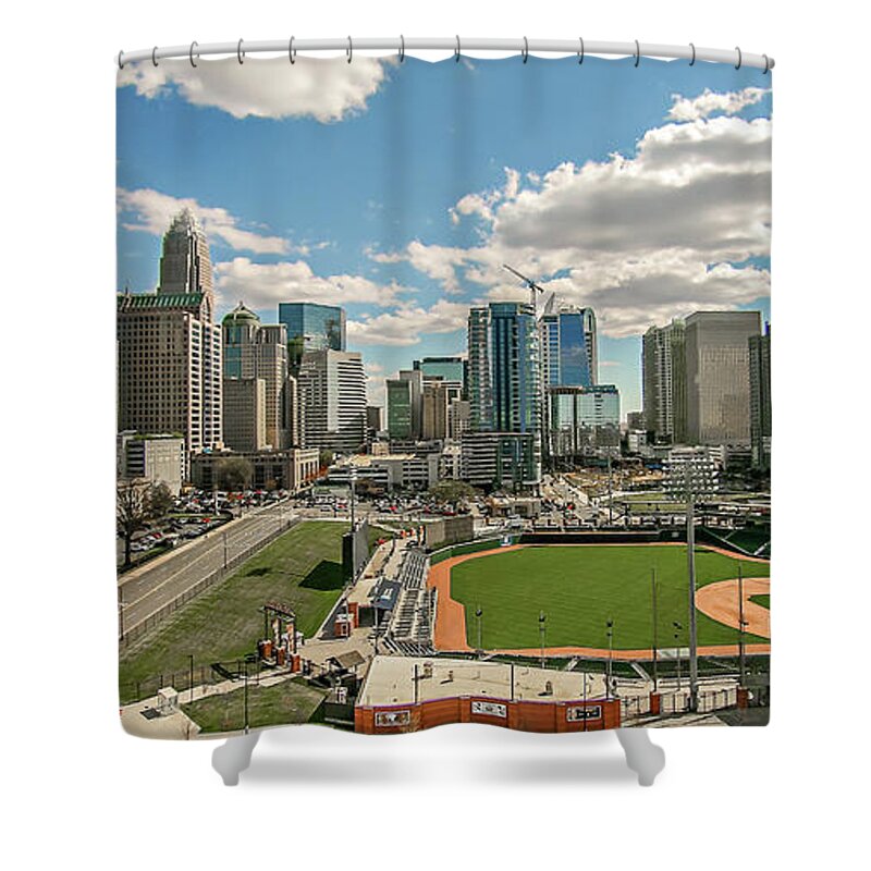 View Shower Curtain featuring the photograph Sunny Day In Charlotte North Carolina #5 by Alex Grichenko