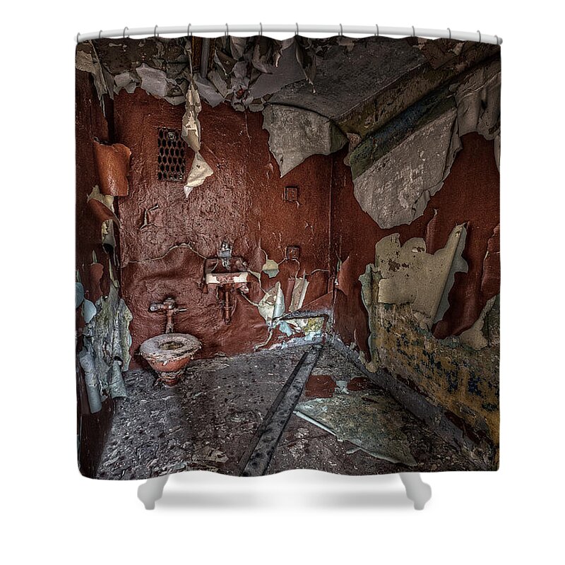 Adult Shower Curtain featuring the photograph Tennessee State Penitentiary #5 by Brett Engle
