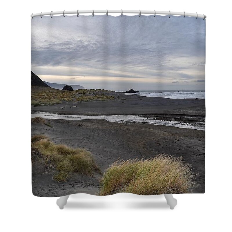 The Lost Coast Shower Curtain featuring the photograph The Lost Coast #5 by Maria Jansson
