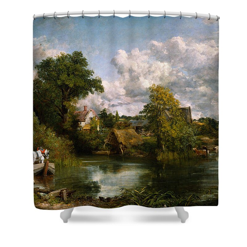 The White Horse The White Horse By John Constable Shower Curtain featuring the painting The White Horse #5 by John Constable